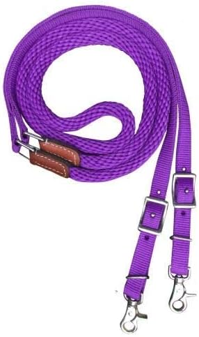 Showman Premium Braided 8' Nylon Contest Reins