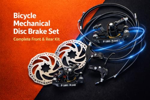 Image of Matelco Bicycle Disc Break Set Thradless for All Bikes Cycle Stainless Steel Kit Complete Set for Bicycle Disk Break (Pack of 1)