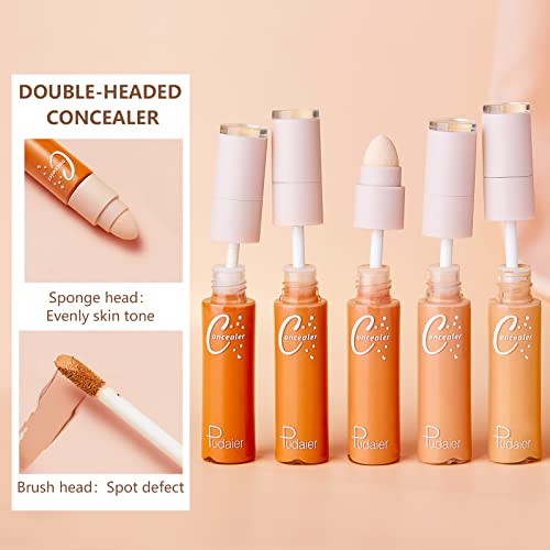 Concealer Stick Makeup, Double Head Conceals, Covers, Hydrates, Highlights, 12 Shades, All-Day Wear, Lightweight, 0.46 Fl Oz (#04) #TOP1
