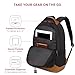 SwissGear 5505 Cecil 16” Laptop Backpack Black Canvas/Brown – Daily Laptop Bag with Gear Attachment Options – Multiple Organizer Pockets & Padded Shoulder Straps