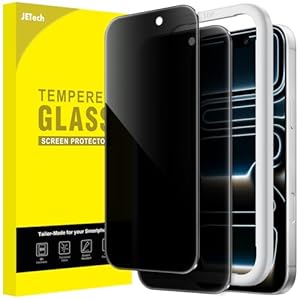 JETech Sichtschutz für iPhone 17 Pro 6,  Zoll, Anti-Spy Gehärtete Glas Schutzfolie mit Einfachem Installationswerkzeug, 2 Stück