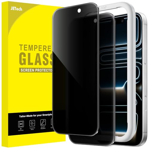 JETech Sichtschutz für iPhone 17 Pro 6,3 Zoll, Anti-Spy Gehärtete Glas Schutzfolie mit Einfachem Installationswerkzeug, 2 Stück JETech Sichtschutz für iPhone 17 Pro 6,3 Zoll, Anti-Spy Gehärtete Glas Schutzfolie mit Einfachem Installationswerkzeug, 2 Stück