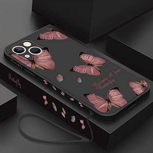 Coque Papillon Rouge Bleu iPhone 15 Plus pour Vos Sorties et Photos En Plein Air