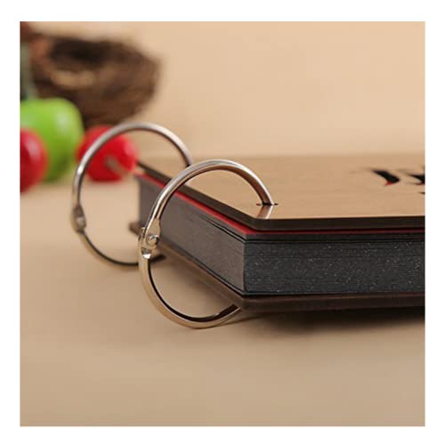 Image of Scrapbook Photo Album Memory Book With Wooden Hard Cover (12 Inch x 8.5 Inch, Design-3)