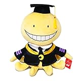 KroY PecoeD Anime Assassination Classroom Plush Doll, Cute Cartoon Ansatsu Kyoushitsu Koro Sensei Plush Toy Soft Doll Gift para niños niñas y fanáticos del Anime(M)