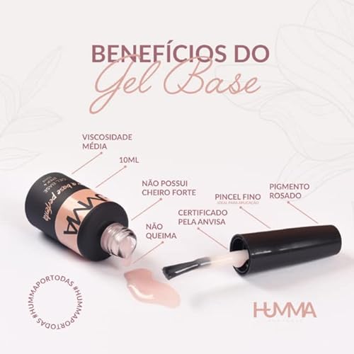 GEL BASE HUMMA STEP 4 PARA ALONGAMENTO DE UNHAS E ESMALTAÇÃO EM GEL - 10ML