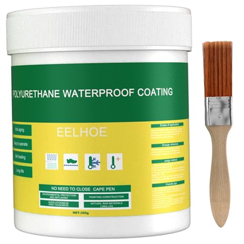 1set étanche étanche d'étanchéité 3,5 oz de fuite transparent liquide Réparation de fuite étanche revêtement avec brosse facile à utiliser en polyuréthane Sealan pour les murs intérieurs et extérieur