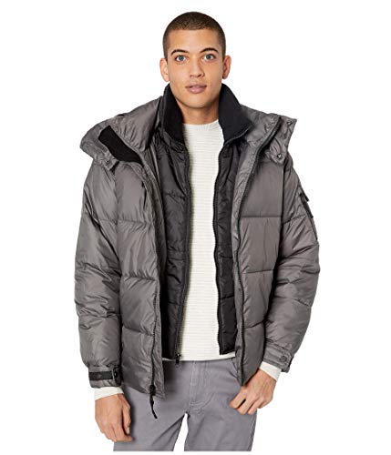 Image of Sean John Men's Bomber Jacket with Detachable Hood and Inner Vestie