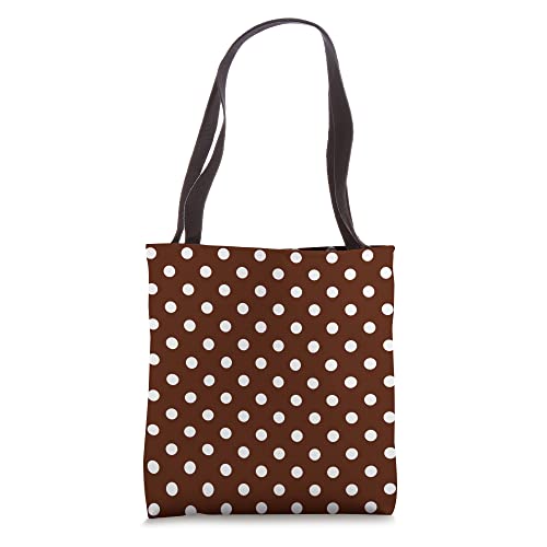 Dotted Pattern with Brown and White Polka Dot Dots Tote Bag
