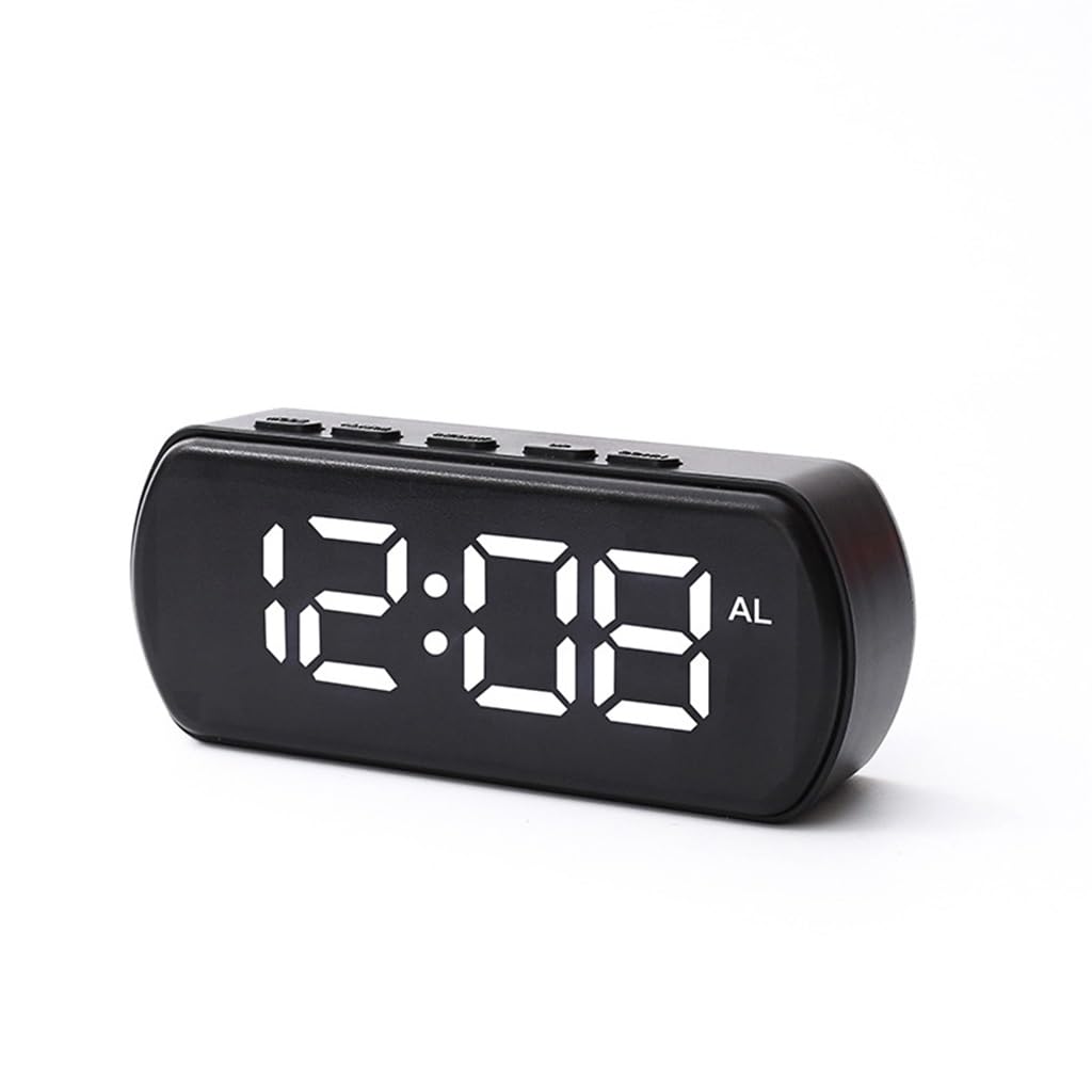 DKIUGL Bedroom Bedside LED Electronic Digital Alarm Clock Travel Home Desktop Temperature Desk