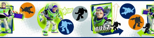 RoomMates Naklejka ścienna dla dzieci z możliwością zmiany położenia granica Disney Toy Story Buzz Lightyear