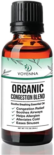 Essential Oil Breathe Blend for Diffuser, Humidifier, Aromatherapy & Rub with Peppermint & Eucalyptus Oils | for Headache, Allergy & Congestion