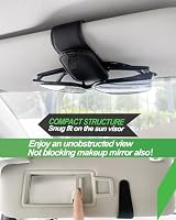 Teoenix Sunglass Holder for Car, 2 Pack Car Sunglass Holder Visor Clip Magnetic Leather Sun Glasses Eyeglass Hanger, Black, Fit for Different Size Eyeglasses — image 5