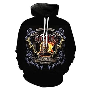 Sweatshirt creatief ACDC bedrukt sweatshirt casual losse capuchontrui unisex eenvoudig wild/zoals afgebeeld/L