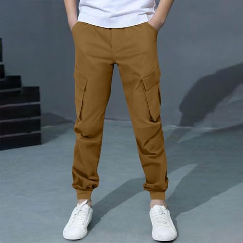 Cargo Joggers for Boys Elastic Waist Pull On Sweatpants Baggy Casual Hiking Joggers Fashion Athletic Workout Sweat Pants4