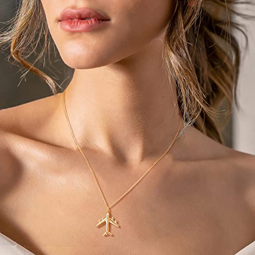 MTMY Gold Pendant Necklace for Women 14K Gold Plated Dainty Gold Necklace Simple Delicate Jewelry2