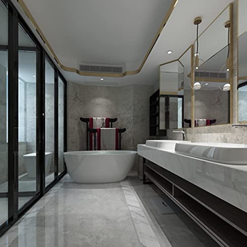 Totio Wide Grey Concrete Wallpaper Peel Stick 24X708Inch Matte Thicken Waterproof Adhesive Gray Cement Textured Contact Paper Vinyl Wall Paper Rolls For Store Rental House Industrial Style Earthy Grey #TOP4