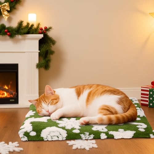 Tuanse Pet Heating Pads for Cats Dogs, 9 Adjustable Temperature Indoor Outdoor Cat Heating Pads Heated Dog Bed with Timer and Anti-chew Cord for Cat Puppy Christmas Winter Gifts(17.7 x 17.7)