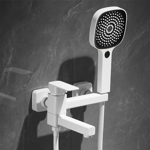 Robinet mitigeur mural en laiton durable avec douchette chic 3 modes - 3