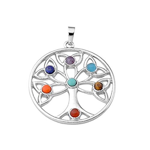 Other7 Chakra Healing Gemstone Yoga Beads Pendant Charm