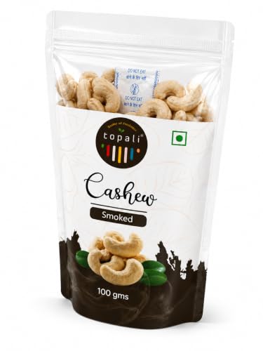 Image of topali Smoky Cashew, Roasted and Seasoned Cashews, Smoky Flavour, 100g