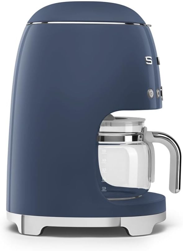 Miniatura 2 de Smeg Cafetera de goteo estética de estilo retro de los años 50 con jarra de vidrio de 10 tazas, función de arranque automático, plato para mantener