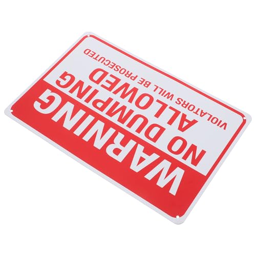 Totority No Dumping Safety Sign Iron Warning Sign Legal Notice Violators Will Be Prosecuted Outdoor Sturdy for Public and Private Properties