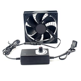 LAOMAO ventilateur 12 cm à vitesse réglable et grilles