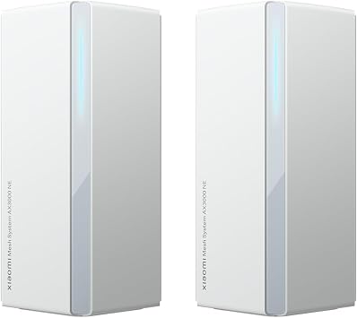 Xiaomi Mesh WiFi Router, Wireless LAN AX3000 NE Wi-Fi 6, Dual Band, Up to 3,000 Mbps, Mesh Wi-Fi System, Wi-Fi Relay, 2 Units