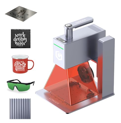 Longer Nano Portable 6W Laser Engraver, 6000mW Output Laser Cutter Machine, DIY Engraver Tool for Wood, Acrylic, Leather, Cloth, Metal, Ceramics,5000mm/s High-Speed