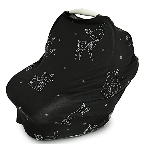 Image of Kids N’ Such Baby Car Seat Cover Car Seat Canopy & Nursing Cover, Woodland Constellation