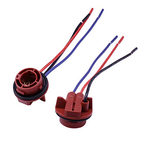 HUIQIAODS 1157 Bulb Socket Holder for Turn Signal Brake Light BAY15D P21/5W Wire Plug