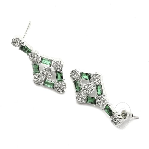 Rhodium-Plated Diamond Necklace Set