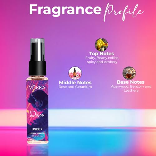 Image of Vokka Pocket Perfume Disco 8ml | Unisex Luxury Long Lasting Leather Perfume For Men & Women | Woody Leather Scent Eau De Parfum | EDP Fragrance for Gift | Notes: Spicy Agarwood Leathery