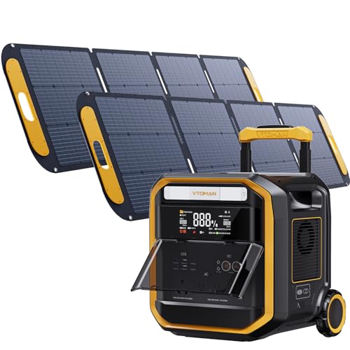 VTOMAN FlashSpeed Pro 3600 Portable Power Station with 2x 200W Solar Panel