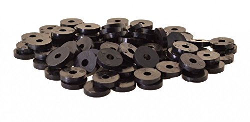 Preisvergleich Produktbild 100 x Unterlegscheibe Gummi 20 x 6 x 4mm, schwarz