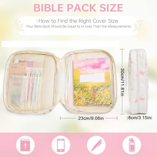 Accesorio religioso de la biblia para mujer: estuche con marcadores y notas de fe 6