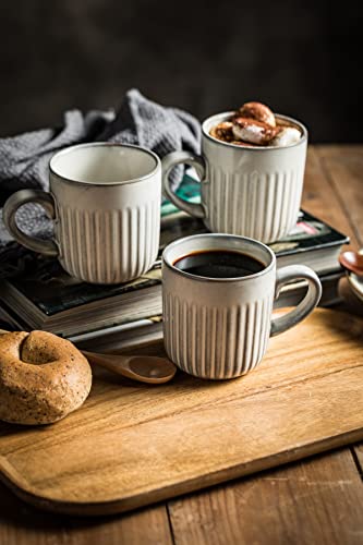 Coffee Mugs Set 6, Coffee Cups With Handle Porcelain Cups For Hot Cold Drinks Chocolate Milk Latte Tea Cocoa, Modern Unique Style Coffee Mug Set Gifts For Men Women 10 Oz 300Ml #TOP5