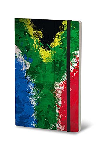 Stifflex - Cuaderno de notas históricas premium con texto en inglés "It Always Seems Impossible Until It's Done (Sudáfrica), 13 x 21 cm/M A5, cuaderno clásico, diario, tapa dura y elástico