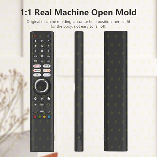 Image of RAYA Silicone Protective Cover Compatible with Xiaomi Mi TV Remote | 2025 Edition Mi FX /F Series /F Pro /X Pro /X Series TV Remote Case [Remote Not Included] (Black)