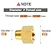 SUNGATOR Brass Pipe Fitting, Reducer Adapter, 3/8