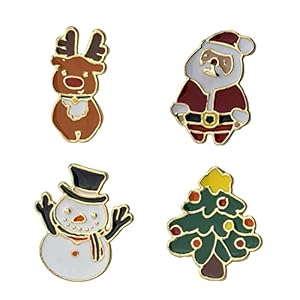 FURE Christmas Enamel Pins - Set of 4 (Multi Colour) for Men & Women 9 41LETx A2TL. SL500 . SS300