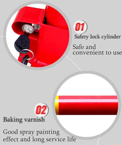 Safety Bollard Barreira de estacionamento, poste de amarração de altura de 11,8 polegadas em forma d