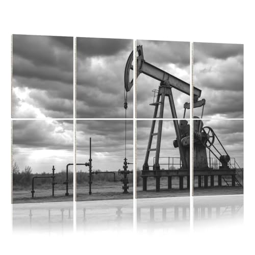 8 Pack Acoustic Foam Panels Sound Proofing Panels oilfield taking off sunset pictures Acoustic Wall Panel Soundproofing for Livingroom Nursery Room Decor