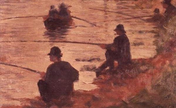 Tableaux Fishermen by Georges Seurat pour salon élégant moderne 60x90