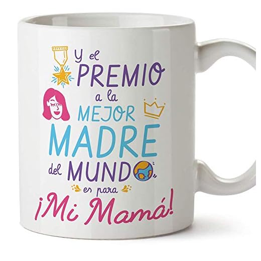 MUGFFINS Tazas para Mamá –"Premio a la mejor madre" (Modelo 3) – Regalos para el día de la Madre/Desayunos originales