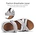 Dannto Women's Comfortable Walking Sandals with Arch Support Elastic Strap Cushioned Midsole Platform for Casual Summer Fashion Sandal Light Gray Size 8.5