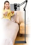 SAMHOUSING Tablet Floor Stand, Adjustable Universal 360-degree Rotatable Metal Tablet Holder, Phone Stand for iPad/iPhoneX/iPad Pro or Other 4.7~12.9 Inch-Screen Devices (Black)