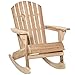 Outsunny Sillón Mecedora Adirondack de Madera Natural 77x94x97 cm para Jardín Terraza Exterior de Estilo Rústico Carga 130kg Color Teca