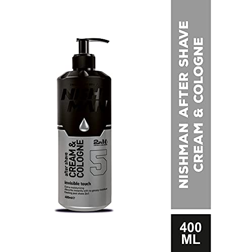 NISHMAN Aftershave Men 2 in 1 Cream Cologne Invisible Touch 05, 400 ml - Relaxing Refreshing Aftershaving Cologne for Men | Mens Cologne | Mens Aftershave | Mens Moisturiser Face (Invisible Touch 05) - Image 3